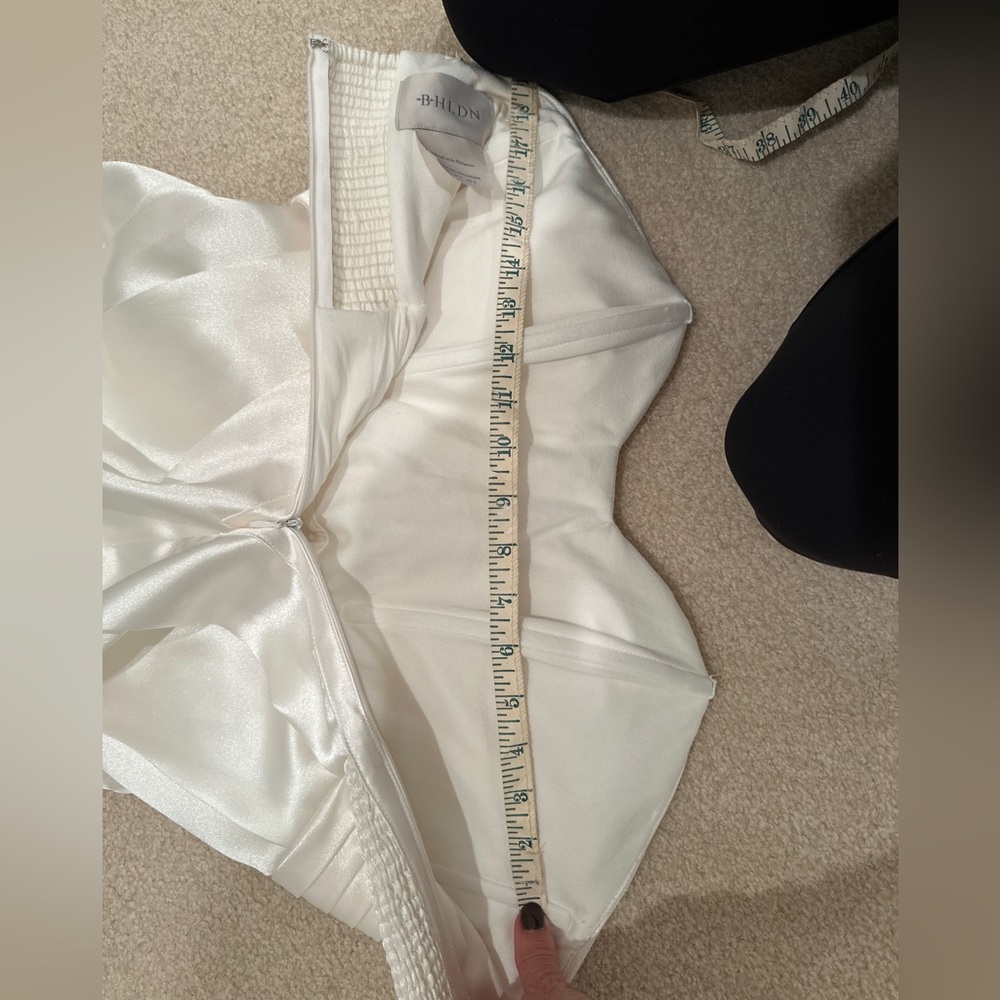 BHLDN Strapless Satin Midi Dress - Picture 11 of 13